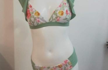 BIQUINI ADULTO VERDE FLORAL