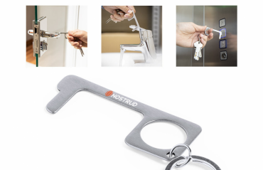 Porta-chaves "Contactless" em Inox